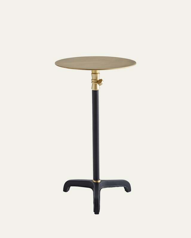 Addison Adjustable Leather Drink Table